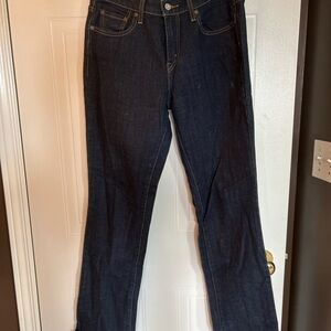Levi's Women's Dark Indigo Straight Leg Jeans